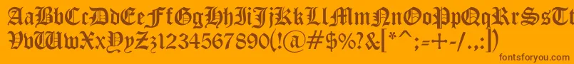 Gothicc Font – Brown Fonts on Orange Background