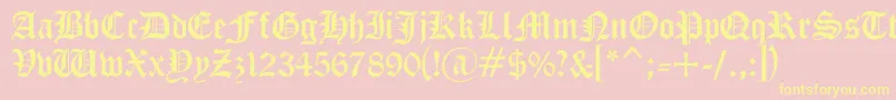 Gothicc Font – Yellow Fonts on Pink Background