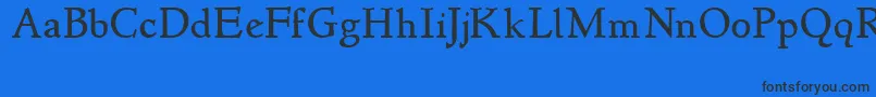 フォントNewstyle – 黒い文字の青い背景