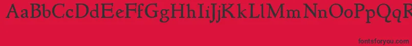 フォントNewstyle – 赤い背景に黒い文字