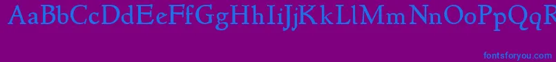 フォントNewstyle – 紫色の背景に青い文字