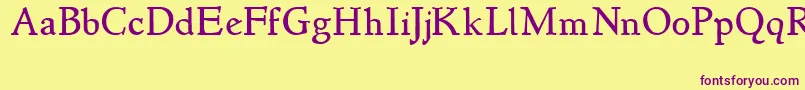 Newstyle Font – Purple Fonts on Yellow Background