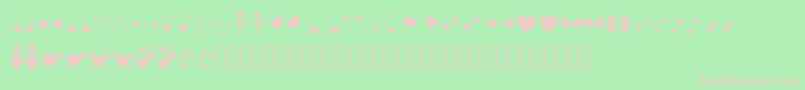 Bonushearts Font – Pink Fonts on Green Background