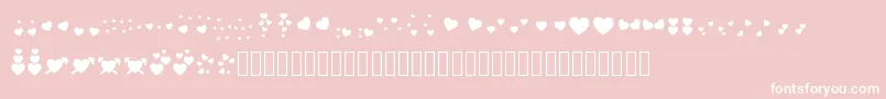 Bonushearts Font – White Fonts on Pink Background