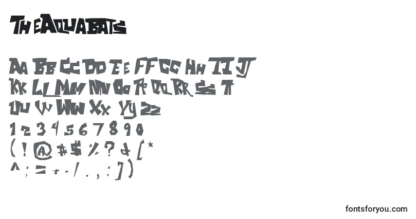 Шрифт TheAquabats – алфавит, цифры, специальные символы