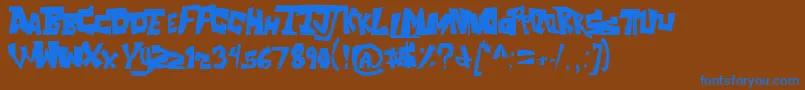 TheAquabats Font – Blue Fonts on Brown Background