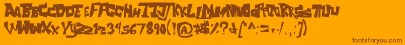 TheAquabats Font – Brown Fonts on Orange Background
