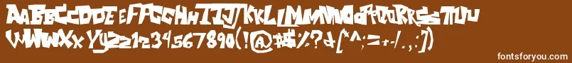TheAquabats Font – White Fonts on Brown Background