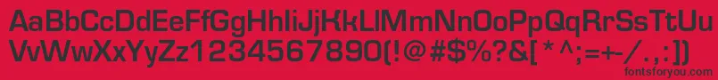 Eurofontmediumc Font – Black Fonts on Red Background