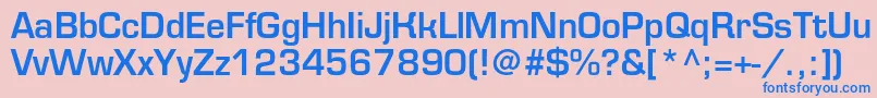 Eurofontmediumc Font – Blue Fonts on Pink Background