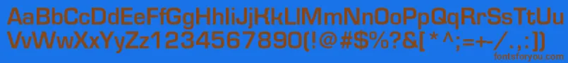 Eurofontmediumc Font – Brown Fonts on Blue Background