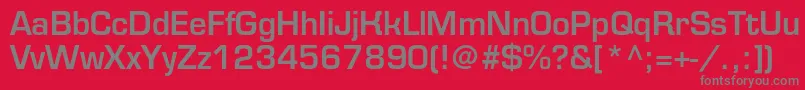 Eurofontmediumc-Schriftart – Graue Schriften auf rotem Hintergrund