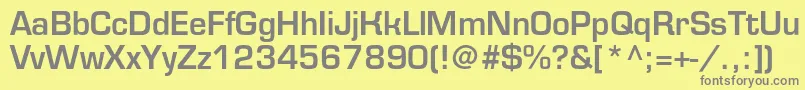 Weitere Informationen zur Eurofontmediumc-Schriftart Eurofontmediumc-Schriftart – Graue Schriften auf gelbem Hintergrund
