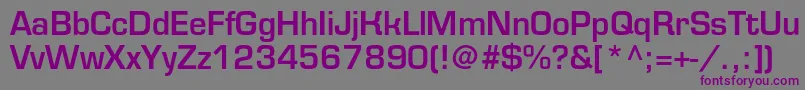 Eurofontmediumc Font – Purple Fonts on Gray Background