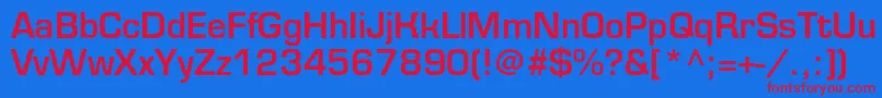 Eurofontmediumc Font – Red Fonts on Blue Background
