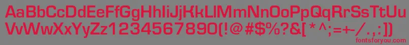 Eurofontmediumc Font – Red Fonts on Gray Background