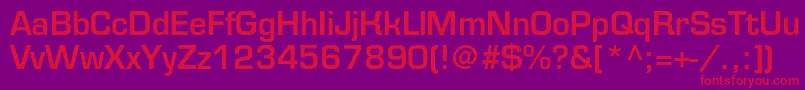 fuente Eurofontmediumc – Fuentes Rojas Sobre Fondo Morado