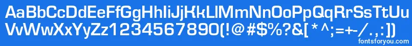 Eurofontmediumc Font – White Fonts on Blue Background