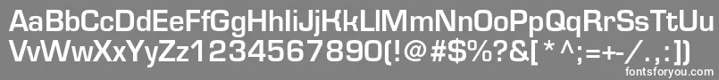 Eurofontmediumc-Schriftart – Weiße Schriften auf grauem Hintergrund