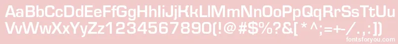 Eurofontmediumc Font – White Fonts on Pink Background