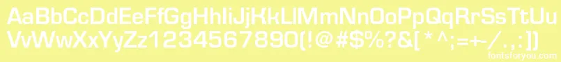 Eurofontmediumc Font – White Fonts on Yellow Background