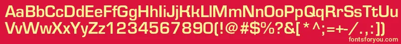 Eurofontmediumc Font – Yellow Fonts on Red Background