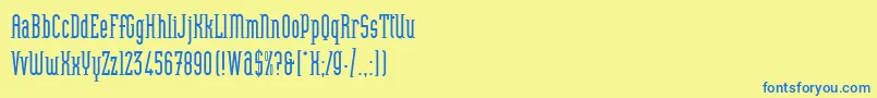 HeliotypeLetPlain.1.0 Font – Blue Fonts on Yellow Background