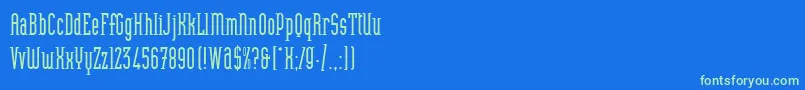 HeliotypeLetPlain.1.0-Schriftart – Grüne Schriften auf blauem Hintergrund