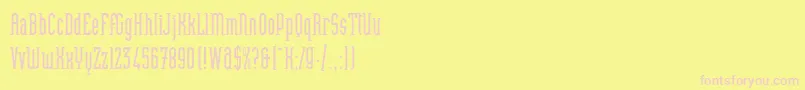 HeliotypeLetPlain.1.0 Font – Pink Fonts on Yellow Background