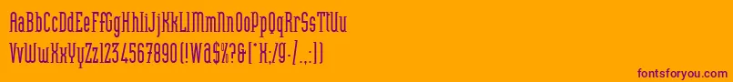 HeliotypeLetPlain.1.0 Font – Purple Fonts on Orange Background