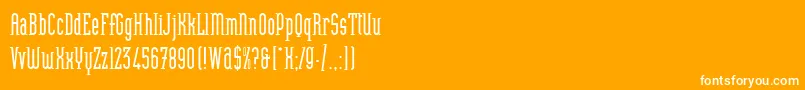 HeliotypeLetPlain.1.0 Font – White Fonts on Orange Background