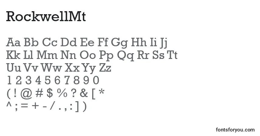 Fuente RockwellMt - alfabeto, números, caracteres especiales