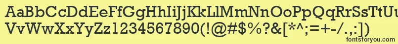 RockwellMt Font – Black Fonts on Yellow Background