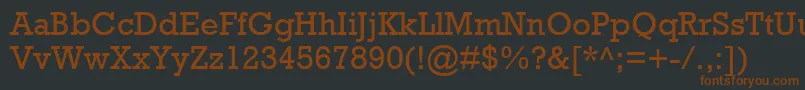 Шрифт RockwellMt – коричневые шрифты на чёрном фоне