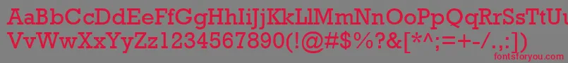 RockwellMt Font – Red Fonts on Gray Background
