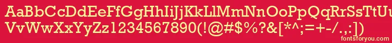 RockwellMt Font – Yellow Fonts on Red Background