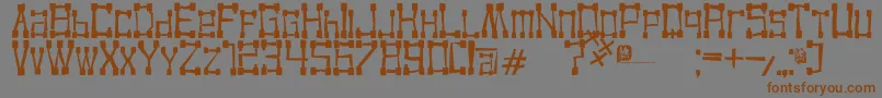 KvadroRandom2 Font – Brown Fonts on Gray Background
