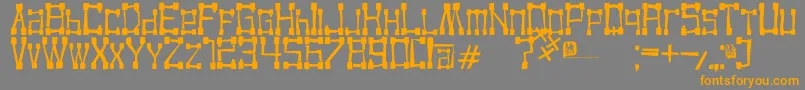 KvadroRandom2 Font – Orange Fonts on Gray Background