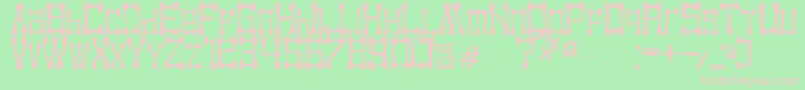 KvadroRandom2 Font – Pink Fonts on Green Background