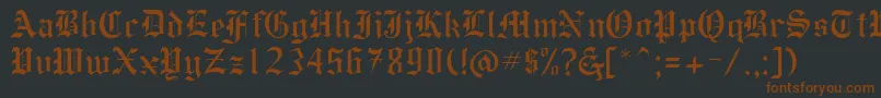 HollebyRegular Font – Brown Fonts on Black Background