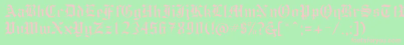 HollebyRegular Font – Pink Fonts on Green Background