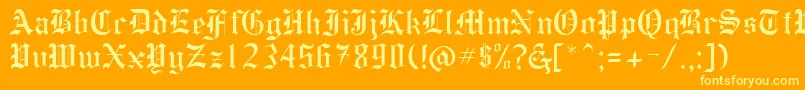 HollebyRegular Font – Yellow Fonts on Orange Background