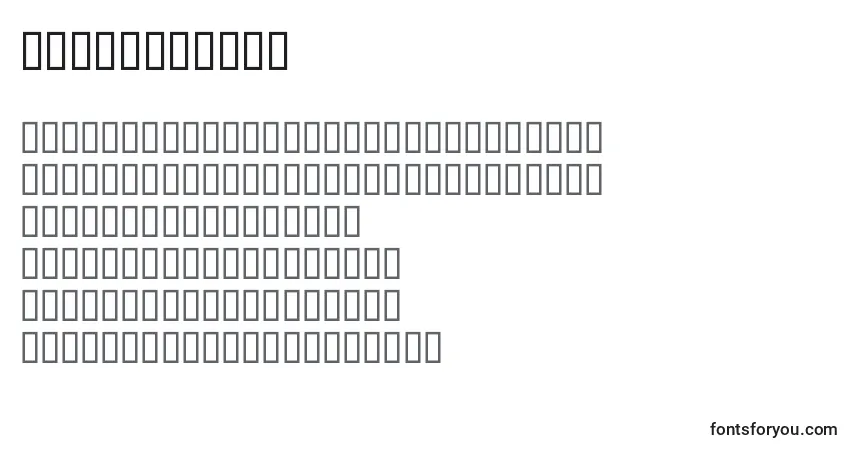 Шрифт SerifNarrow – алфавит, цифры, специальные символы