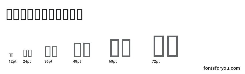 Размеры шрифта SerifNarrow