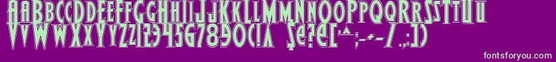 WolfsBaneBoldPro Font – Green Fonts on Purple Background