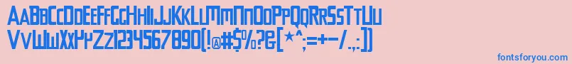 Chyelovek Font – Blue Fonts on Pink Background