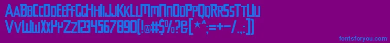 Chyelovek Font – Blue Fonts on Purple Background