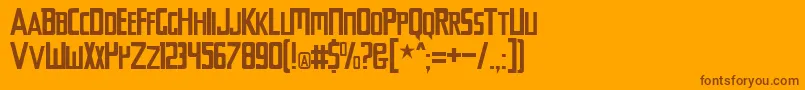 Chyelovek Font – Brown Fonts on Orange Background