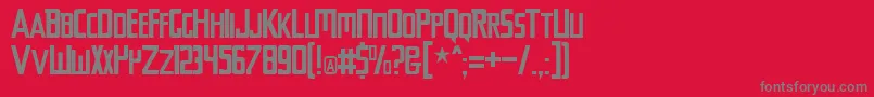 Chyelovek Font – Gray Fonts on Red Background