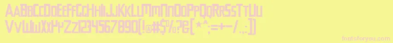 Chyelovek Font – Pink Fonts on Yellow Background